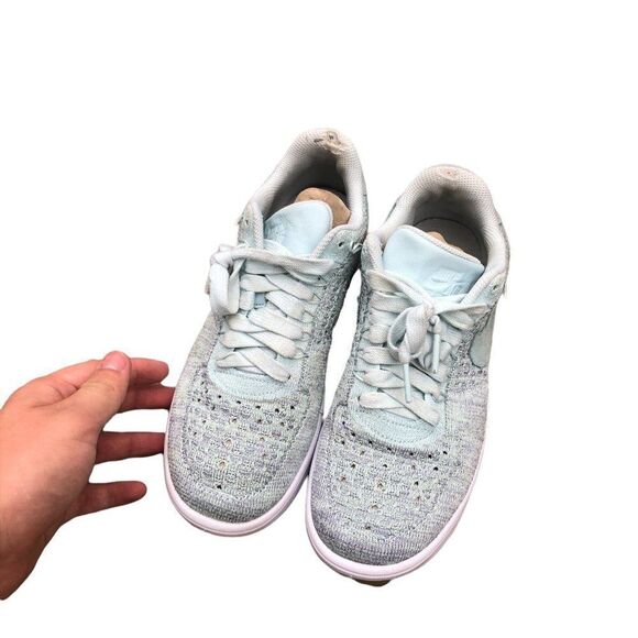 Rare 2016 Nike Air Force 1 Flyknit Low Glacier Blue - Picture 2 of 16